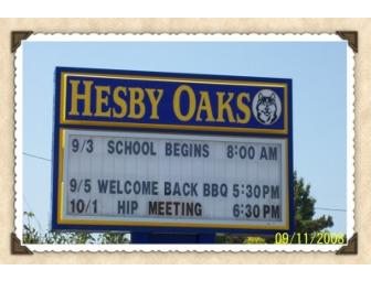 Wish your student HAPPY BIRTHDAY on the Hesby Oaks Marquee for JUNE, 2010