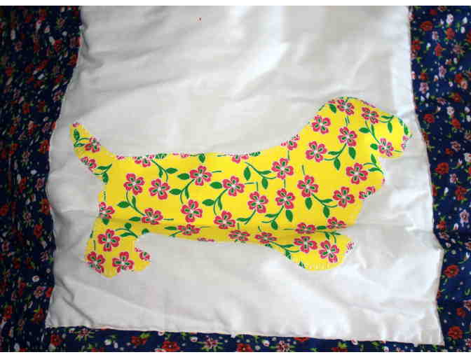 Handquilted Basset Hound Lap Quilt