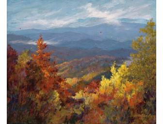 'Autumn Breezes' by Jim Gray; Original Oil on Canvas; Signed, Matted & Framed