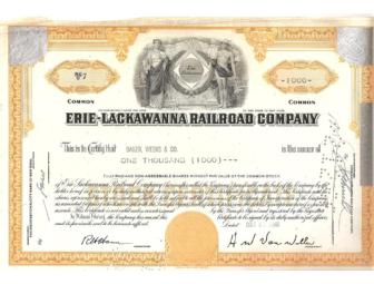 Lot of Eleven Vintage Stock Certificates