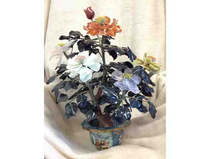 Jade Stone Vintage Flower Arrangement