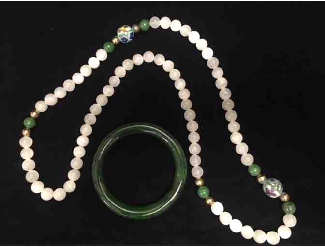 Jade Necklace and Bangle