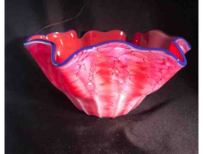 Hand blown glass bowl