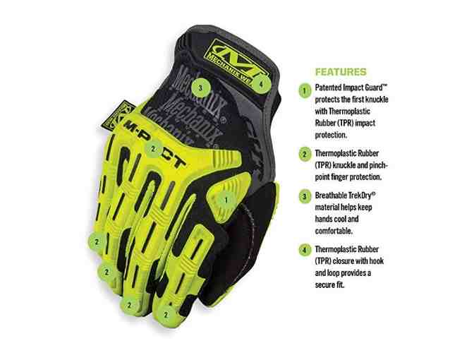 Mechanix Wear - Hi-Viz M-Pact Cut Resistant E5 Gloves (Size XL)