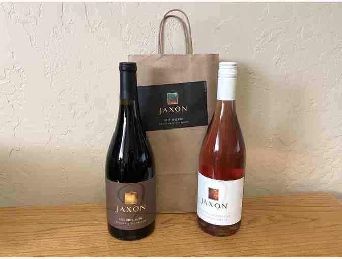 Two bottles of wine from Jaxon Vineyards