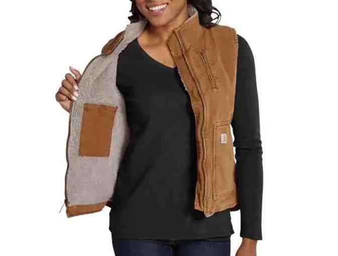 Woman's Carhartt vest from Crater Chainsaw