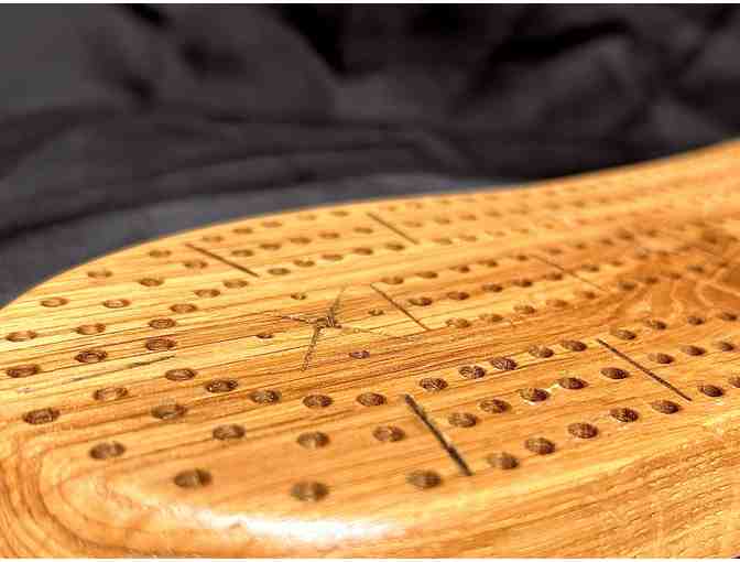 Handmade Wooden Curvy Cribbage Board by Douglas Workman #2