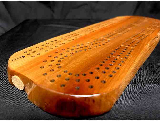 Handmade Wooden Squoval Cribbage Board by Douglas Workman #3