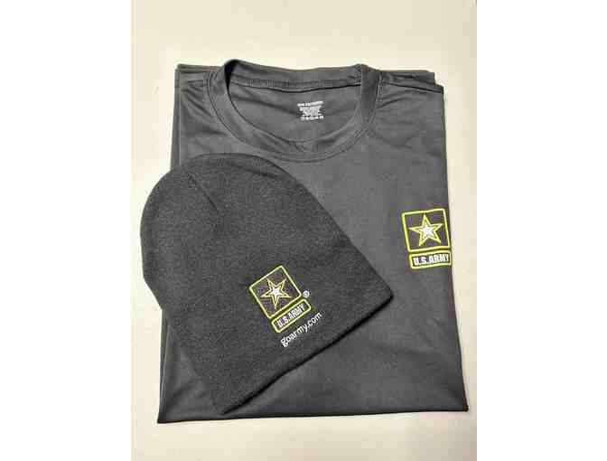 U.S. Army Beanie and Medium Physical Fitness Shirt #1 - Photo 1