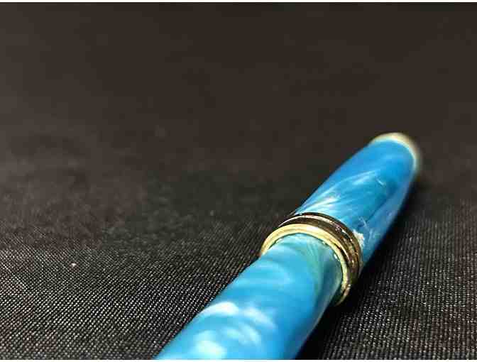 Handcrafted Blue Swirl Pen from Paul's Pens