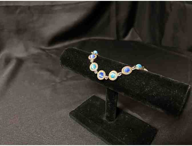 Silver-Framed Moonstone Bracelet