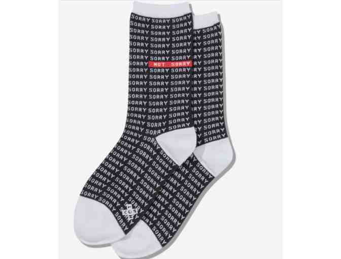 HOTSOX Womens Sorry Not Sorry Crew Socks - Photo 1