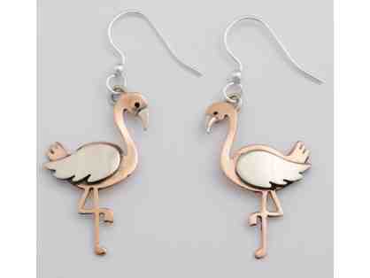 Flamingo Mixed Metal Earrings