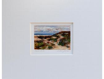 Matted Miniature 'Beach' Painting by Marian Strangfeld - HHS Art Dept. Faculty