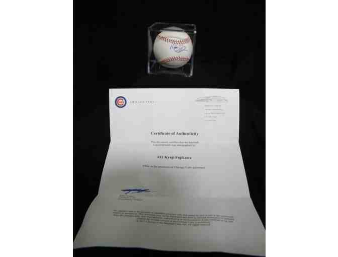 Autographed #11 Kyuji Fujikawa Chicago Cubs Baseball with Authentication Letter