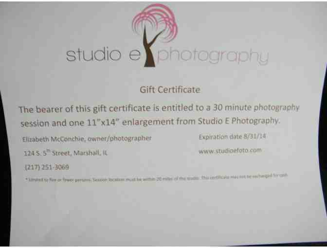 $70 Studio E Photography Gift Certificate