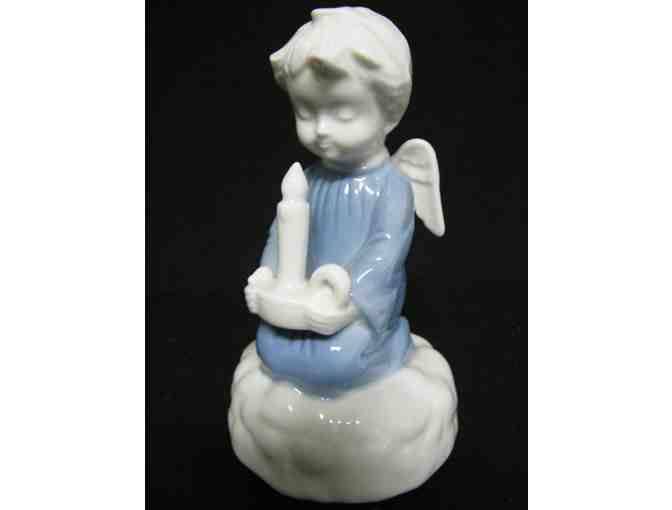 Ceramic Blue Musical Angel