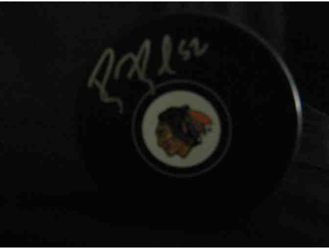 Chicago Blackhawks Autographed Brandon Bollig Hockey Puck & Ben Smith Photograph