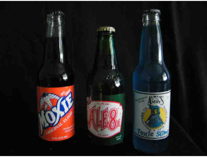 Set of 6 Unique Glass Bottled Sodas