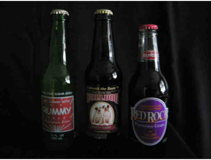 Set of 6 Unique Glass Bottled Sodas