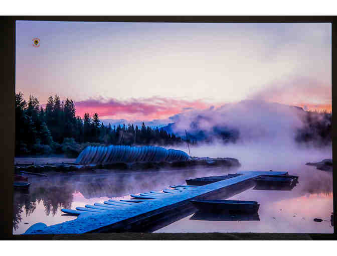 Hume Dock Float Mounted Metal Print by Ted Fletcher