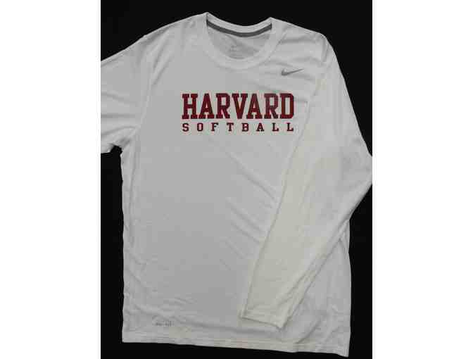 Harvard Softball White Nike Dri-fit Long Sleeve