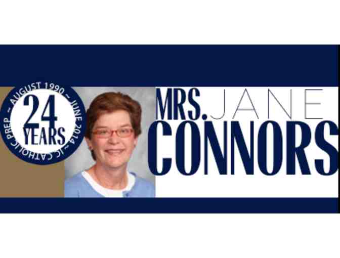 MRS. JANE CONNORS IS RETIRING & HAS DONATED HER 'BOOK OF PRAYERS'
