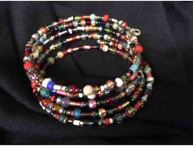 Memory Wire Bracelet - Multicolor Seed and Tiny Beads