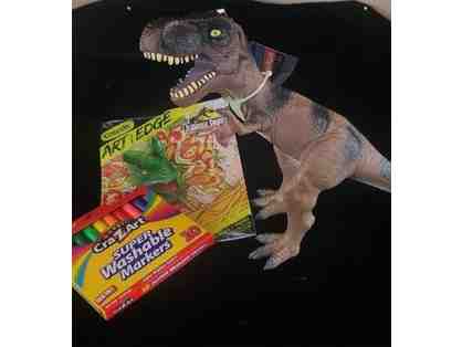 12" Dinosaur Toy with Crayola Art with Edge and Washable Markers (10pk)