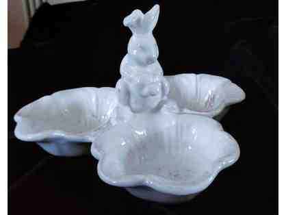 Ceramic White Rabbit Serving Bowls