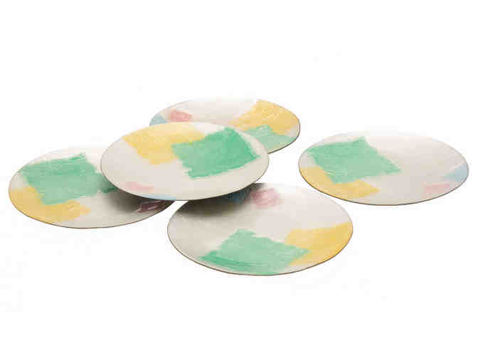 Set of Five Small Pastel Plates