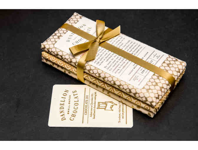 Dandelion Chocolate Tasting Set and Two Giftcards to Chocolate 201 Class'