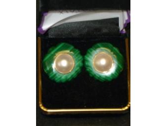 Silent Auction Event Item Only: Jade & Pearl Earrings