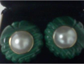 Silent Auction Event Item Only: Jade & Pearl Earrings