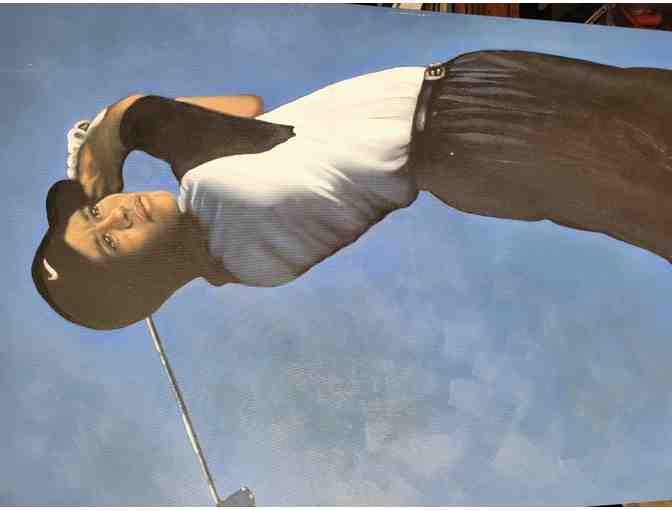 Young Tiger Woods Painting