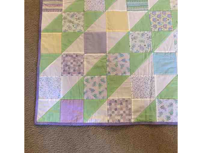 Baby Quilt of Pastel Colors