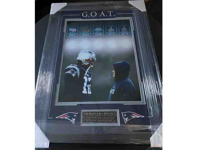 Own a piece of New England History: Framed Brady and Belichick Photo and plaque