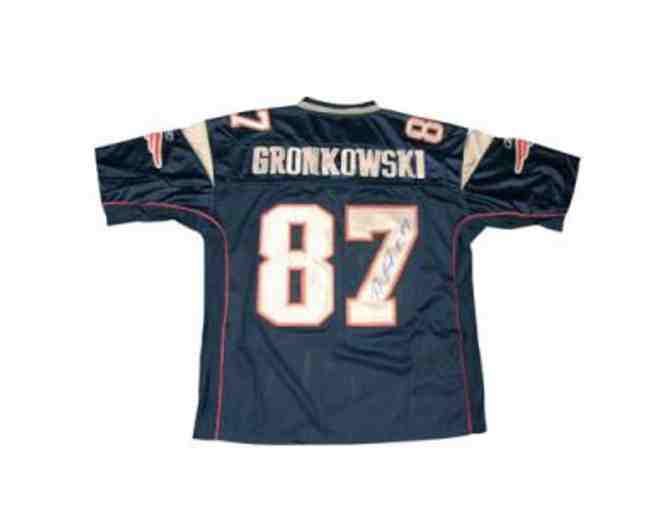 Signed Gronkowski Jersey donated by the New England Patriots!