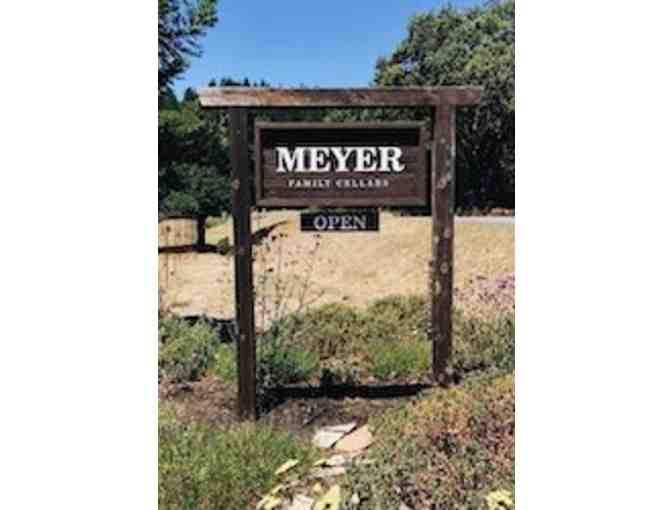 Two bottles of Meyer Family Cellars Mendocino County (Syrah & Pinot Noir)