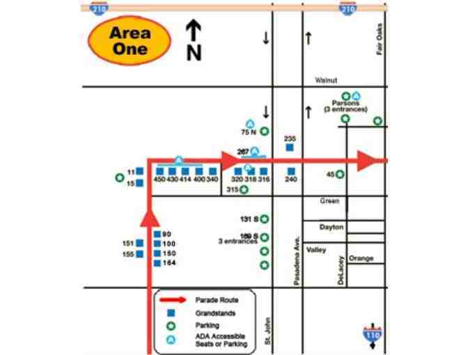 Two (2) Tickets to the 135th Tournament of Roses Parade in Area 1