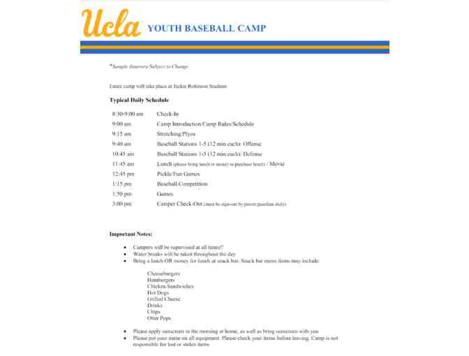 One Week of UCLA 2024 Summer Baseball Camp - Photo 3