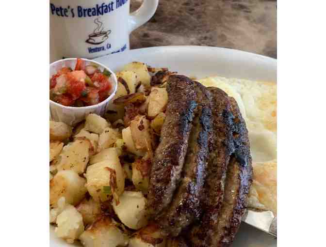 Four $40 gift certificates to Pete's Breakfast House
