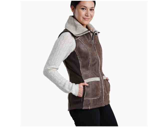 KUHL Womens Dani Sherpa Vest (Size L, Oak)