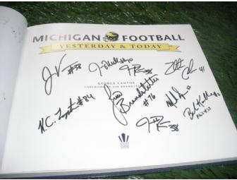 Michigan Football, Yesterday & Today book autographed by 33 Michigan football greats