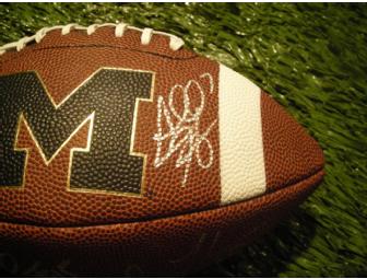 Michigan quarterback football autographed by Henne, Henson, Grbac & Wangler