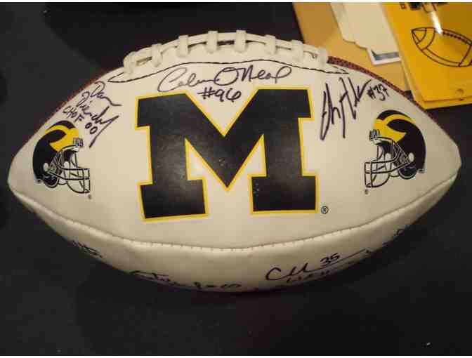 Jake Long, Dan Dierdorf, Brandon Graham - 22 Michigan greats signed football