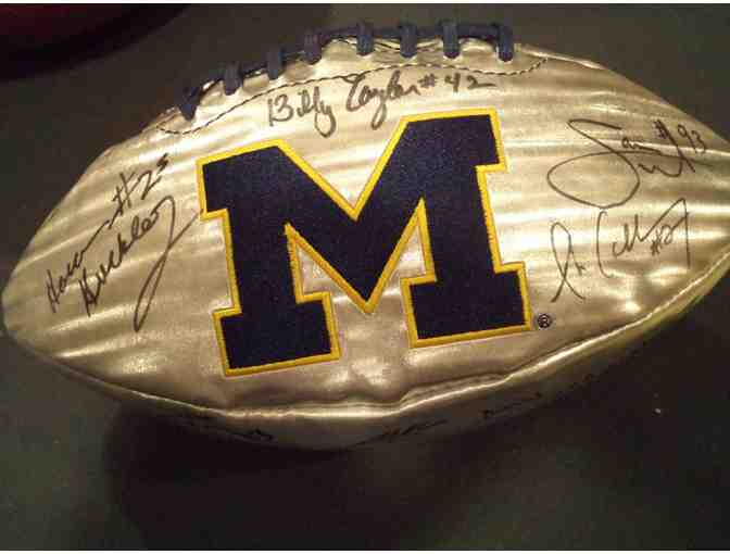 Jake Long, Jarrod Bunch, Bubba Paris and more signed silver Michigan football