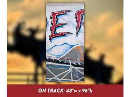 Kennywood's Historic Thunderbolt Mural Auction - On Track, 48"w x 96"h