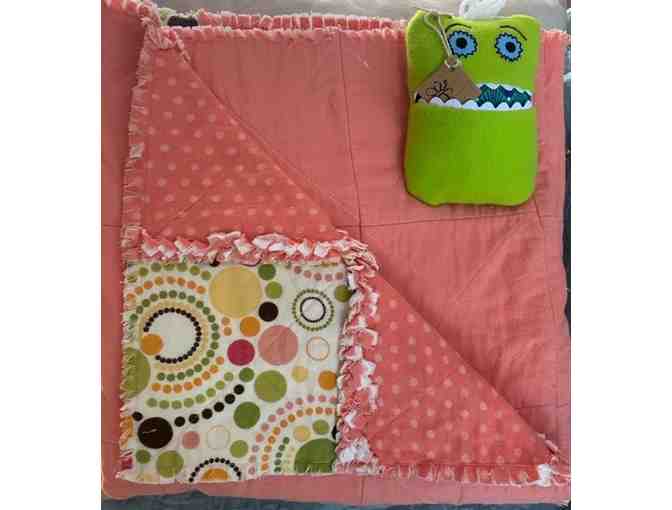 Handmade Quilt with Tooth Fairy Pillow