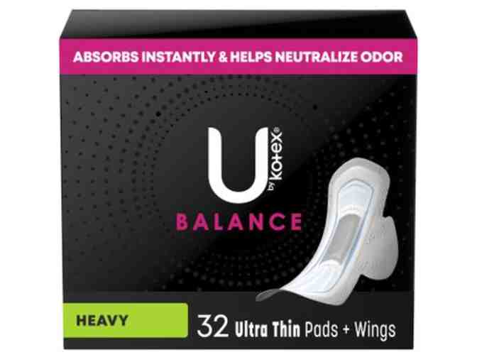 MONTHLIES DONATION: U by Kotex Balance Ultra Thin Pads with Wings, Heavy Absorbency